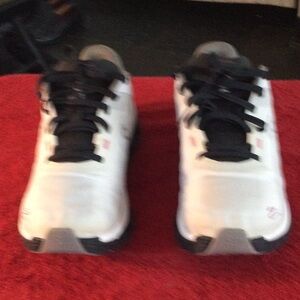 Kids White and Black Athletic Sneakers